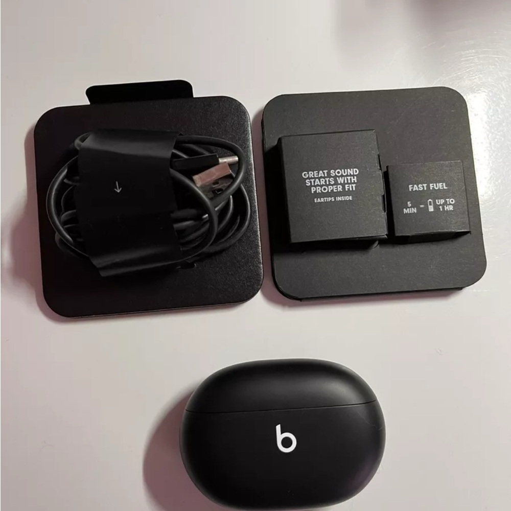 Beats black earbuds